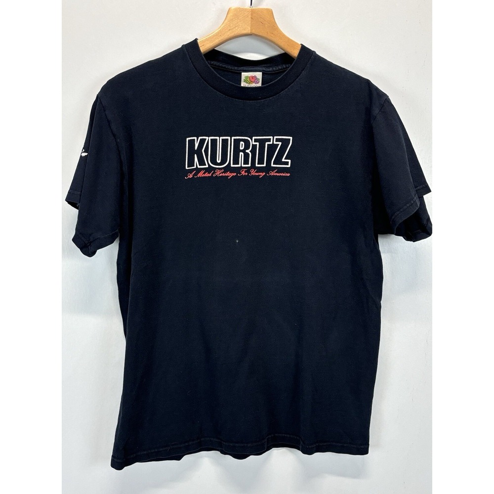 Vtg Kurtz A Metal Heritage For Young America Band Tshirt Sz Medium Men's Y2K ATL
